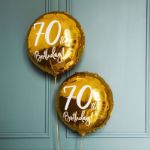 Złoty Balon Foliowy 70 dekoracje na siedemdziesiątkę