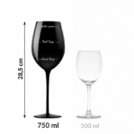 Etui na Wino z Kieliszkami czarnymi duża pojemność wino
