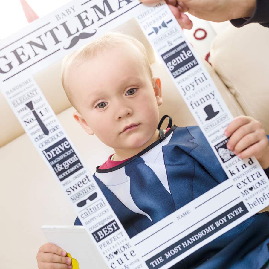 Baby Gentleman - śliniak z rękawami - prezent dla chłopca