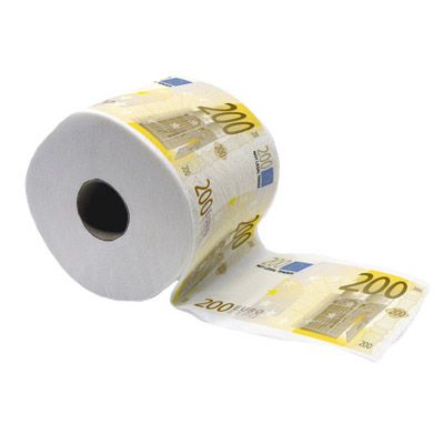 Papier toaletowy 200 euro - śmieszny prezent