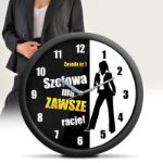 Zegar szefowej wersja polska prezent dla szefowej