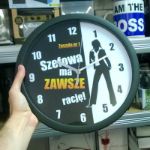 Zegar szefowej wersja polska prezent dla niej warszawa