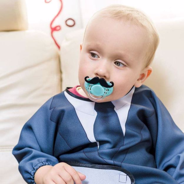 Baby gentelmen śliniak z rękawami dla chłopca