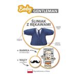 Baby gentelmen śliniak z rękawami prezent dla chłopca warszawa