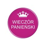 Przypinka korona gadżet na wieczór panieński