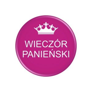 Przypinka korona na wieczór panieński