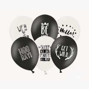 balony party black&white akcesoria na imprezę