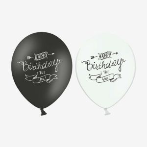 Balony urodzinowe czarno-białe Warszawa
