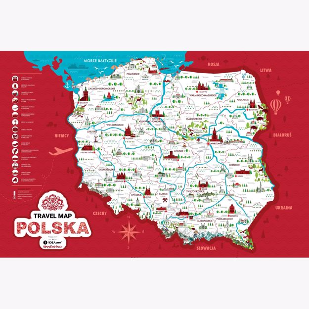 Mapa zdrapka polska prezent dla niego