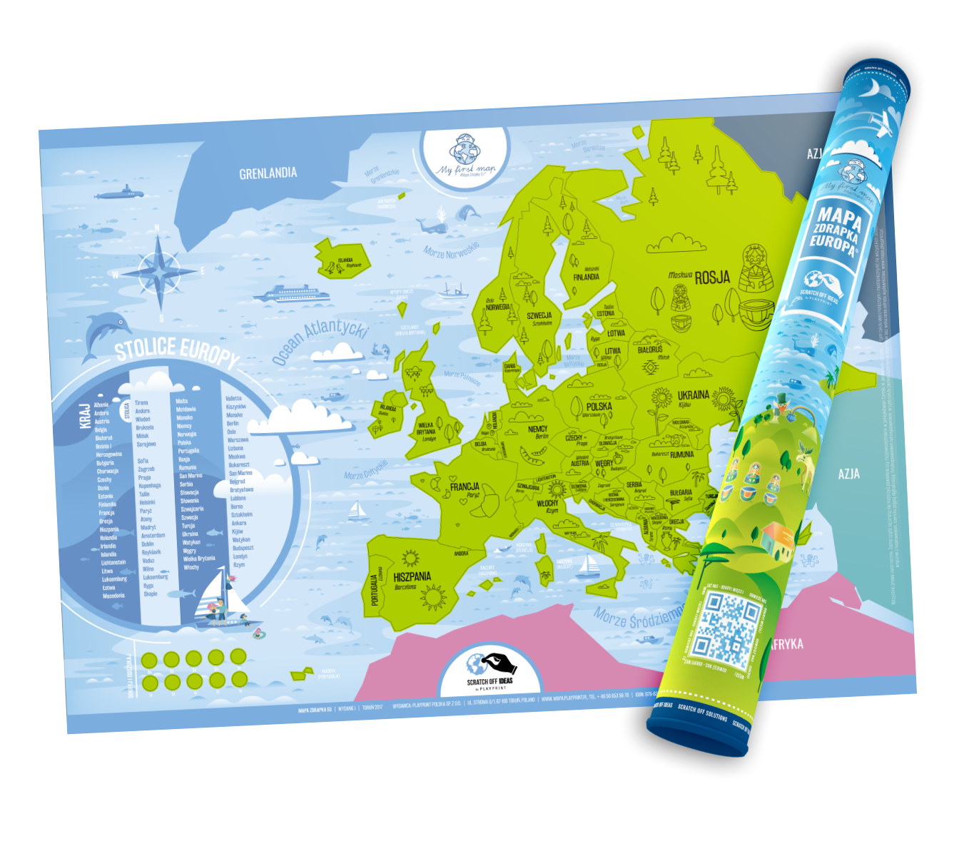 Mapa Zdrapka – Europa PL