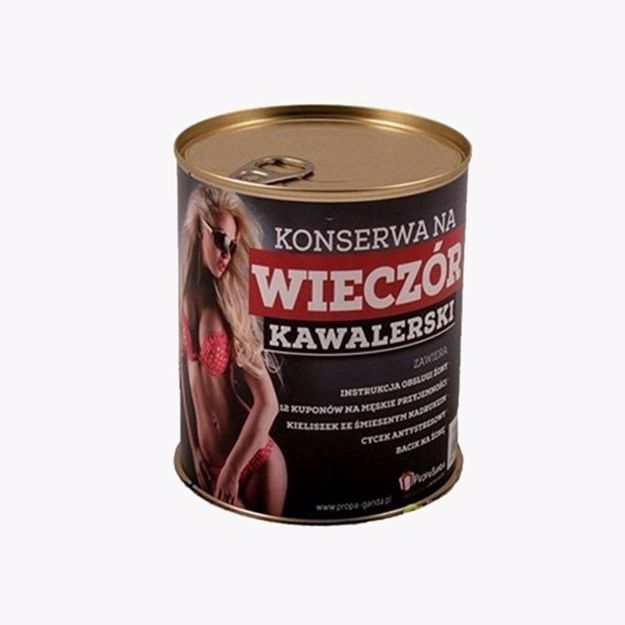 Konserwa wieczór kawalerski prezent na kawalerskie