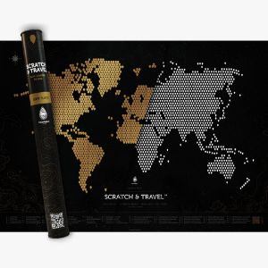Mapa zdrapka świata loft black prezent dla niej warszawa