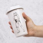 Ceramiczny Kubek Podróżny biały – StormTrooper prezent na święta
