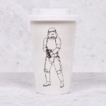 Ceramiczny Kubek Podróżny biały – StormTrooper prezent dla męża warszawa 