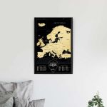 Mapa Zdrapka - Travel Europe – Black prezent dla dziewczyny 