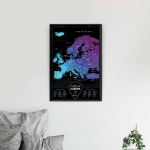 Mapa Zdrapka - Travel Europe – Black prezent dla żony 