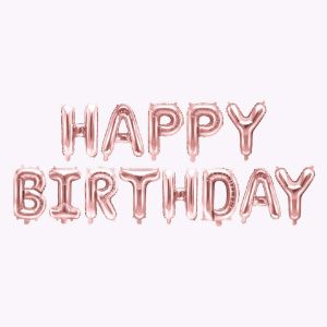 Balony Foliowe Happy Birthday – Różowo-Złote urodzinowe ozdoby sklep stacjonarny w warszawie 