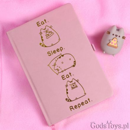 Złoty notes pusheen prezent dla blogerki Złoty notes pusheen prezent dla dziewczyny na mikołajki