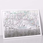 Mapa zdrapka szlaki tatr prezent dla rowerzysty