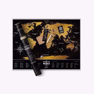 Mapa zdrapka black world prezent na urodziny dla mężczyzny