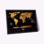 Mapa zdrapka black world prezent na urodziny dla teścia