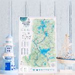 Mapa Zdrapka – Szlakiem Wielkich Jezior Mazurskich prezent dla dziewczyny