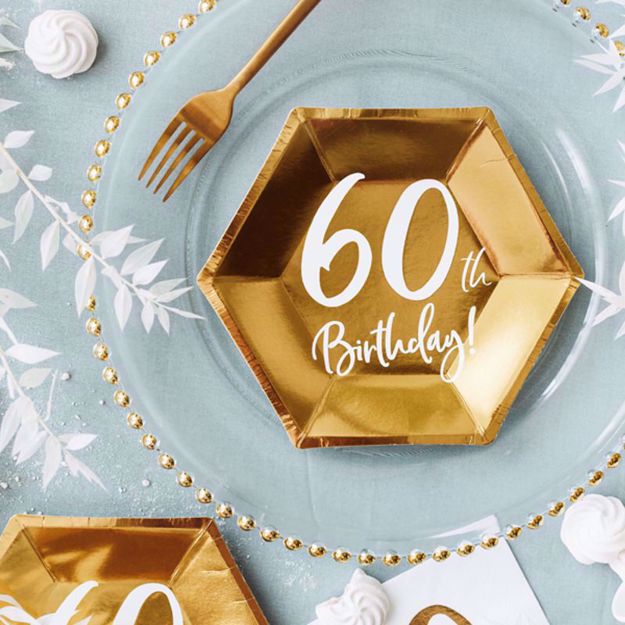 Talerzyki Urodzinowe 60 gadżety na imprezę urodzinową