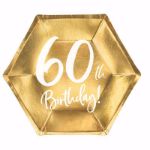 Talerzyki Urodzinowe 60 dekorację na imprezę urodzinową
