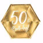Talerzyki Urodzinowe 50 dekoracje imprezy dla rodziców 50