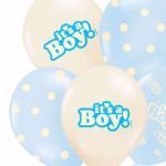 Balony It’s a Boy 6 szt jak urządzić baby shower 