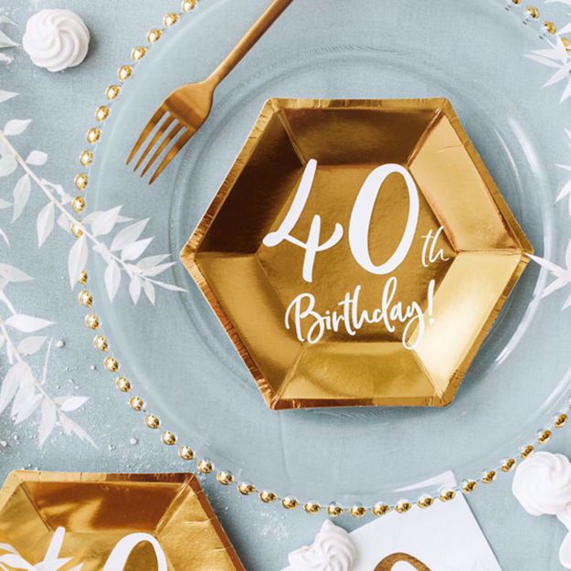Talerzyki Urodzinowe 40 gadżety urodzinowe 40