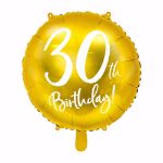 Złoty Balon Foliowy 30 dekoracje urodzinowe sklep stacjonarny