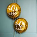  Złoty Balon Foliowy 40 prezenty na 40 urodziny dla kobiety