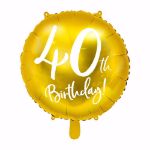  Złoty Balon Foliowy 40 sklep z dekoracjami i akcesoriami na urodziny