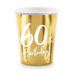 Kubeczki Urodzinowe 60 dekoracje na 60 urodziny