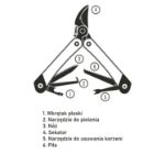 Multitool Ogrodowy z Sekatorem 6 w 1 wielofunkcyjne narzędzie do ogrodu