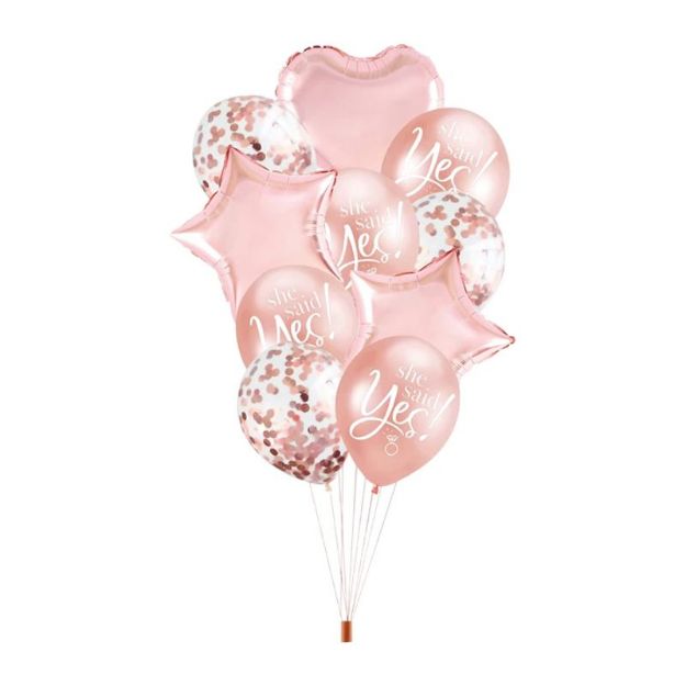 Zestaw Balonów na Panieński – She Said Yes dekoracje na panieński