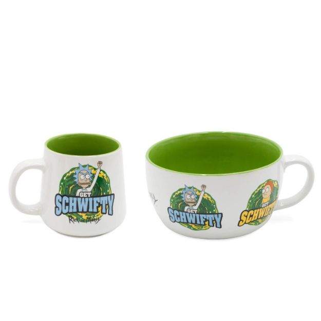 Rick and morty zestaw śniadaniowy prezent do biura