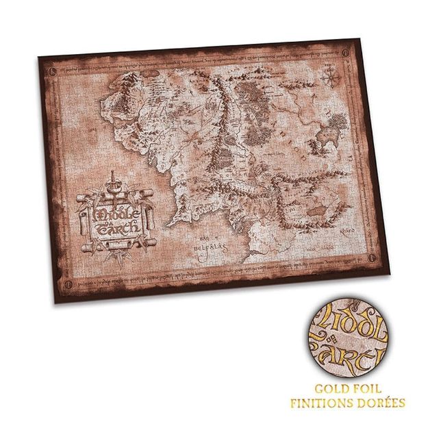 Lord of The Rings – Puzzle Mapa Śródziemia władca pierścieni puzzle 