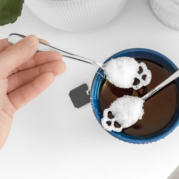 Łyżeczki do herbaty czaszki skull bones spoon 