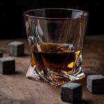 Twisted Zestaw do whisky z ciekawą szklanką w komplecie z karafką