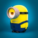 Minionki Lampka Nocna 3d 15 cm Minionek Stuart 