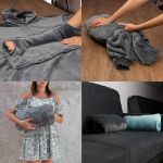 Bluzair Cieplutka Bluza Oversize o 4 zastosowaniach: bluza, koc, szlafrok i poduszka
