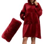 Bluzair Bluza Oversize z Kapturem dla Kobiet Bordo Hoodie sklep internetowy w Warszawie