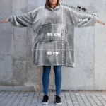 Bluza oversize z Kapturem 4w1 Bluzair hoodie blanket jasnoszara sklep warszawa