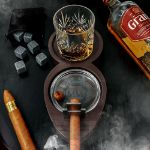Whisky&Cigar Tray- Zestaw Dżentelmena do Whisky z Popielniczką na Cygaro