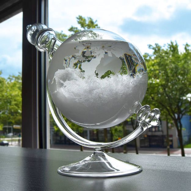 Storm Globe - Barometr Chemiczny Globus prezent dla mężczyzny 