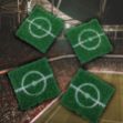 Football Pitch - Podkładki pod Kubek dla Piłkarza prezent dla fana piłki nożnej