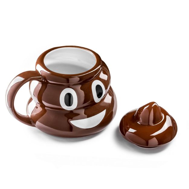 Kubek Szczęśliwej Kupy Emotikonka POO w wersji 3d śmieszny kubek z pokrywką