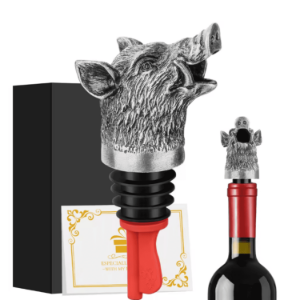 ozdobny korek z nalewakiem srebrny